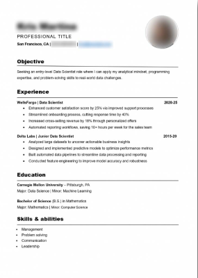 LinkedIn Profile Before