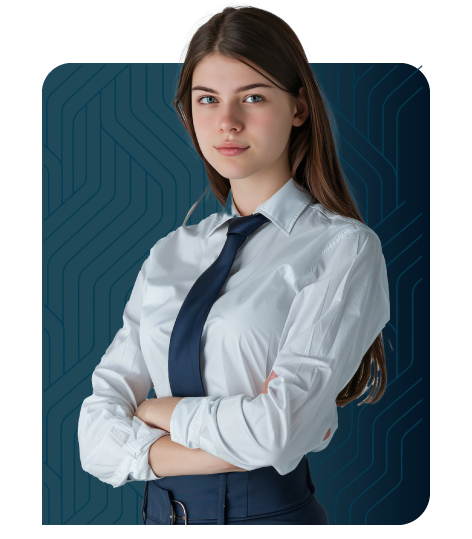 A woman representing a CV writing agency